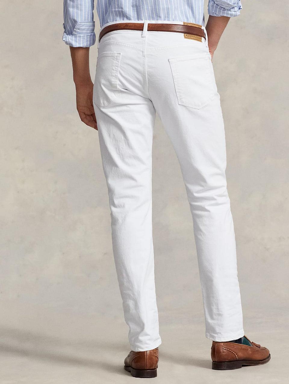 RALPH LAUREN Jeans Sullivan in Cotone Bull Slim Fit Bianco Qualità Garantita