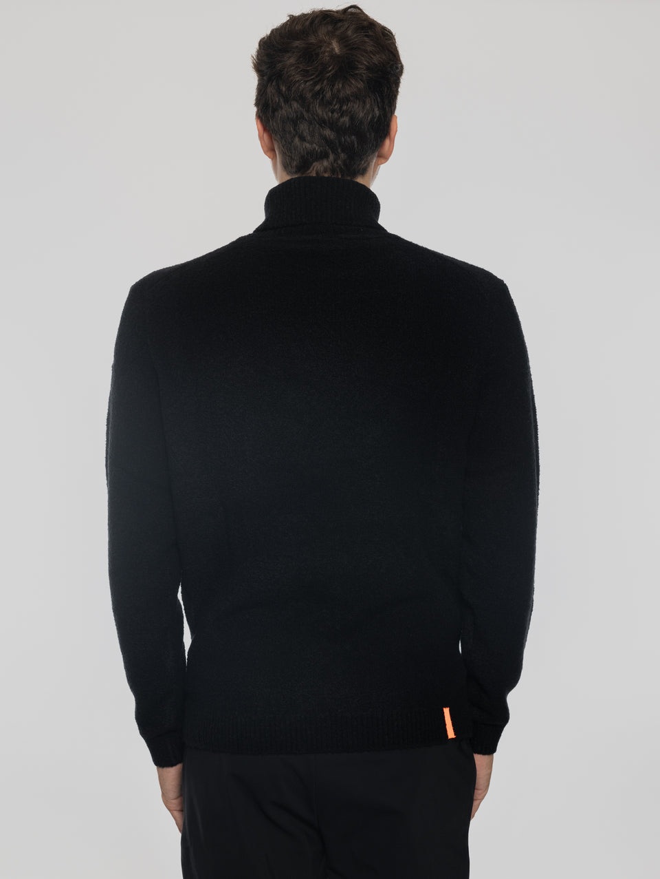 RRD Maglia Dolcevita in Lana Bouclé Nero Convenienza
