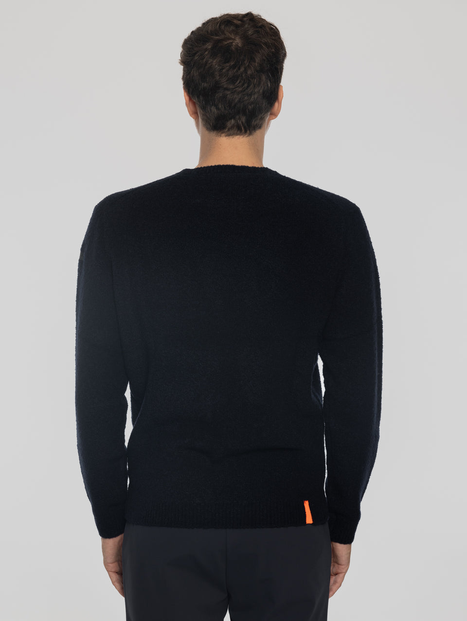 RRD Maglia Girocollo in Lana Bouclé Blu Scuro Novità
