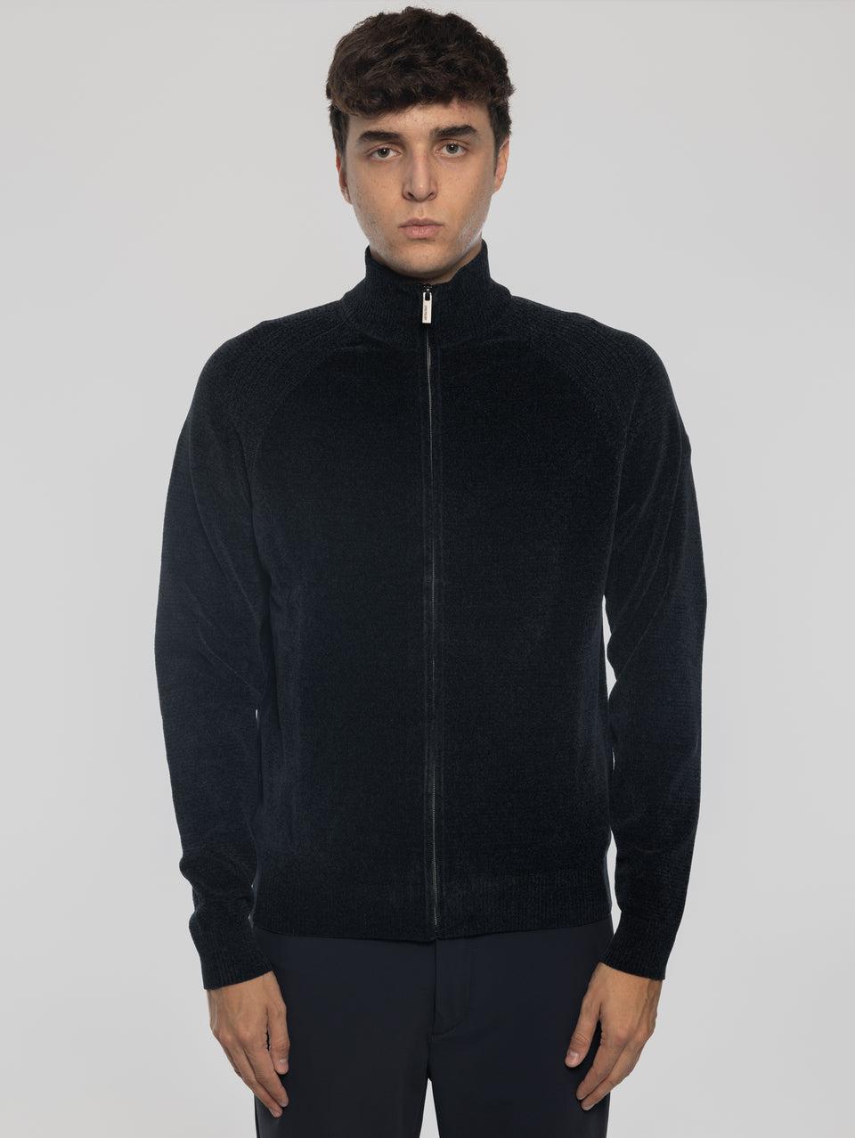 RRD Cardigan in Ciniglia Rasata Blu Sconto