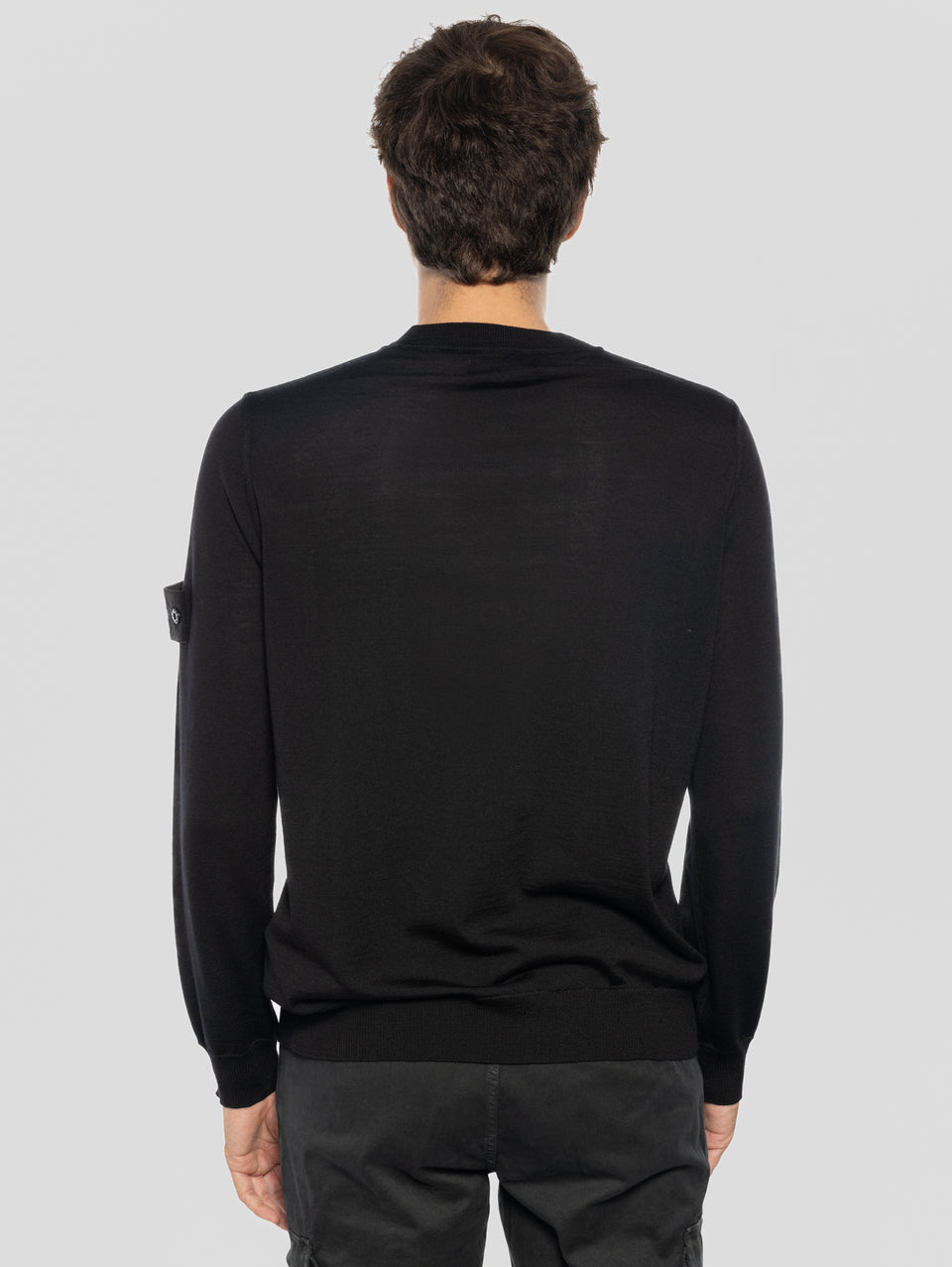 STONE ISLAND Maglia Girocollo Ghost in Lana Nero In Vendita