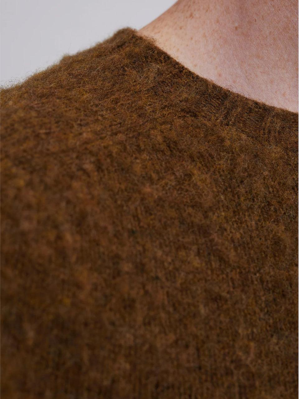 NORSE PROJECTS Maglia Girocollo in Lana Scozzese Birnir Oliva Offerta natalizia
