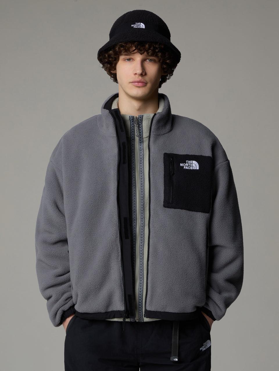 THE NORTH FACE Giacca da Uomo in Pile Reversibile Yumiori Grigio/Nero Spedizione Gratuita