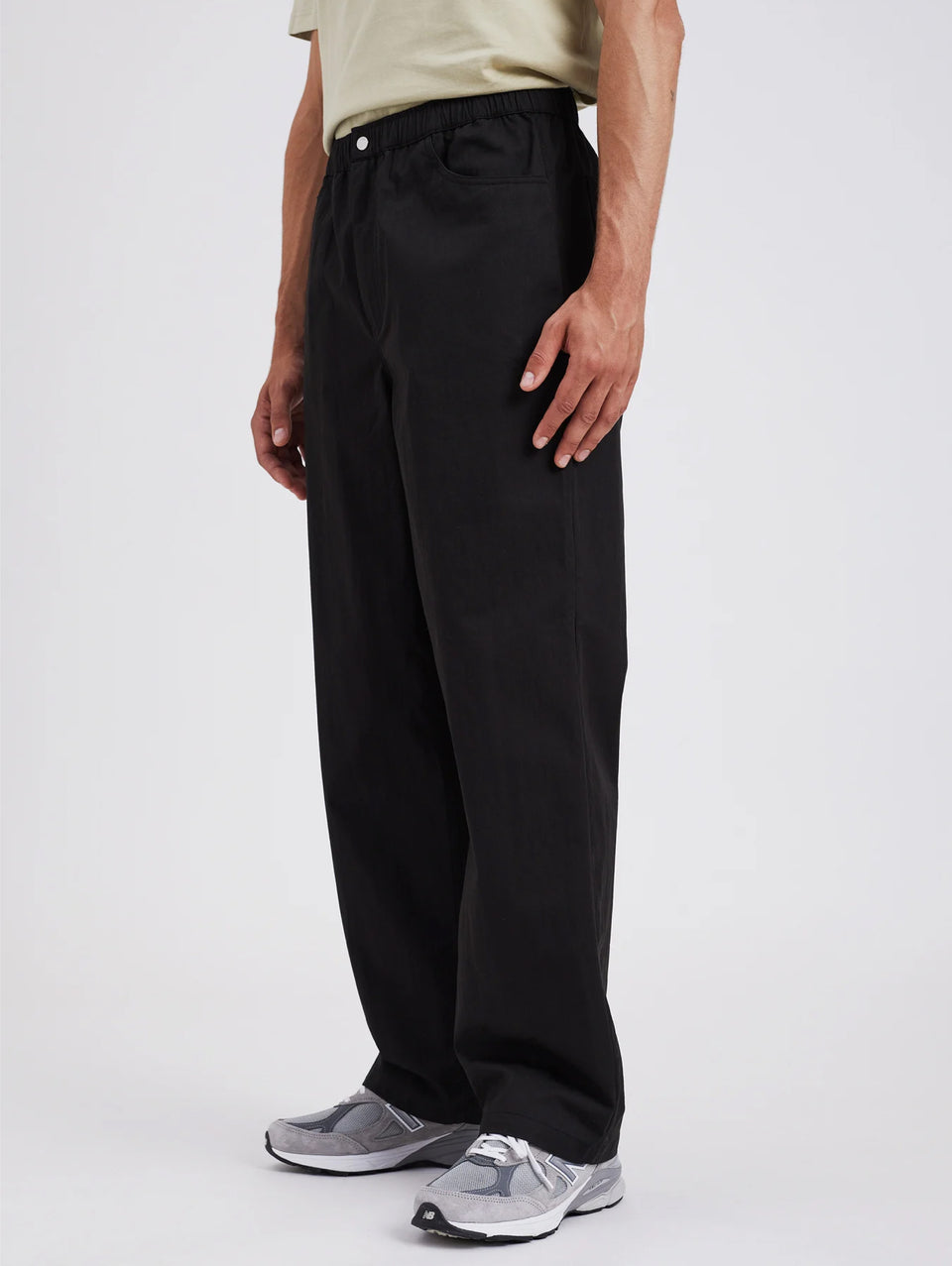NORSE PROJECTS Pantaloni con Coulisse in Micro Twill Nero In Vendita