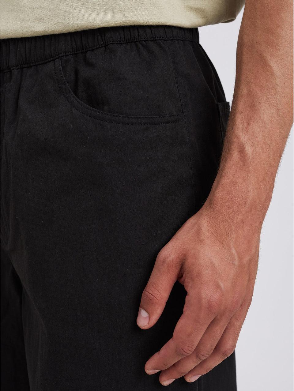 NORSE PROJECTS Pantaloni con Coulisse in Micro Twill Nero In Vendita