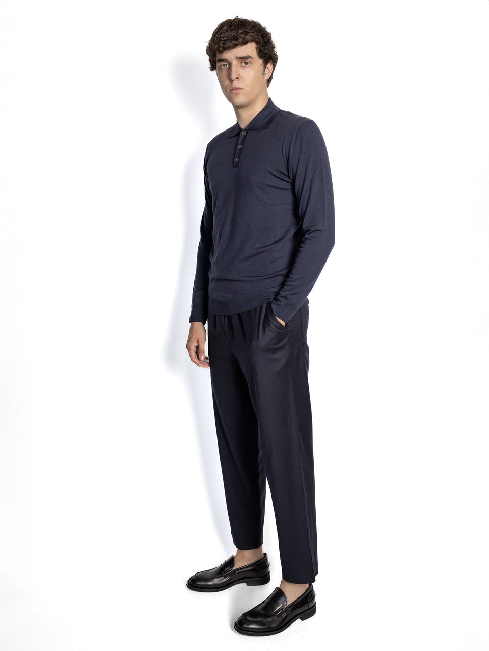 BARENA VENEZIA Polo in Maglia Blu Nuova
