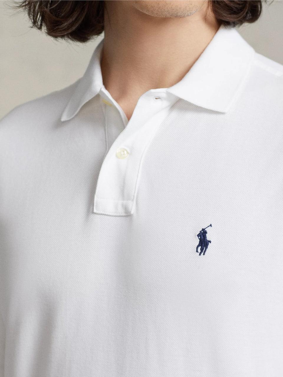 RALPH LAUREN Polo Slim Fit Manica Lunga Bianco Moda