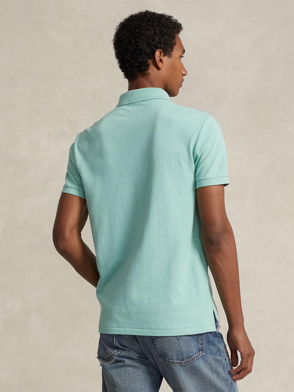 RALPH LAUREN Polo in Mesh Slim Fit Acqua Italia