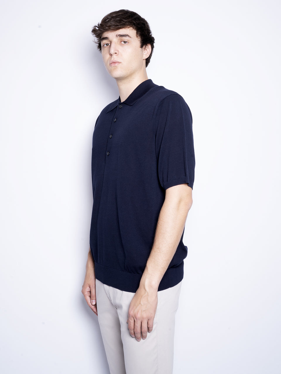 CLOSED Polo in Cotone Extrafine Blu Notte Nuovo