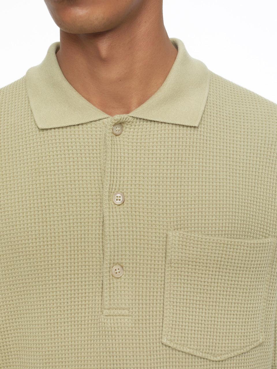 CLOSED Polo in Tessuto Waffle Salvia Negozi Online