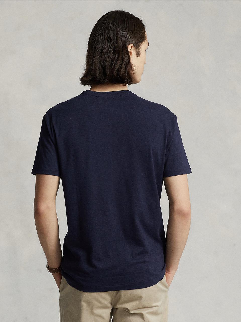 RALPH LAUREN T-shirt in Cotone Basica Inchiostro Saldi