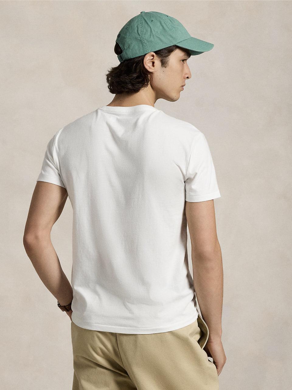 RALPH LAUREN T-shirt in Cotone Basica Bianca Offerte