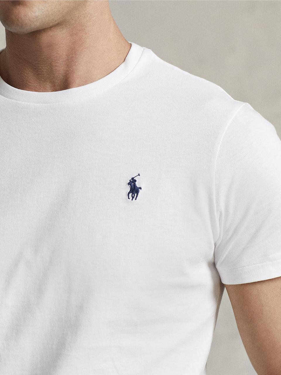 RALPH LAUREN T-shirt in Cotone Basica Bianca Offerte