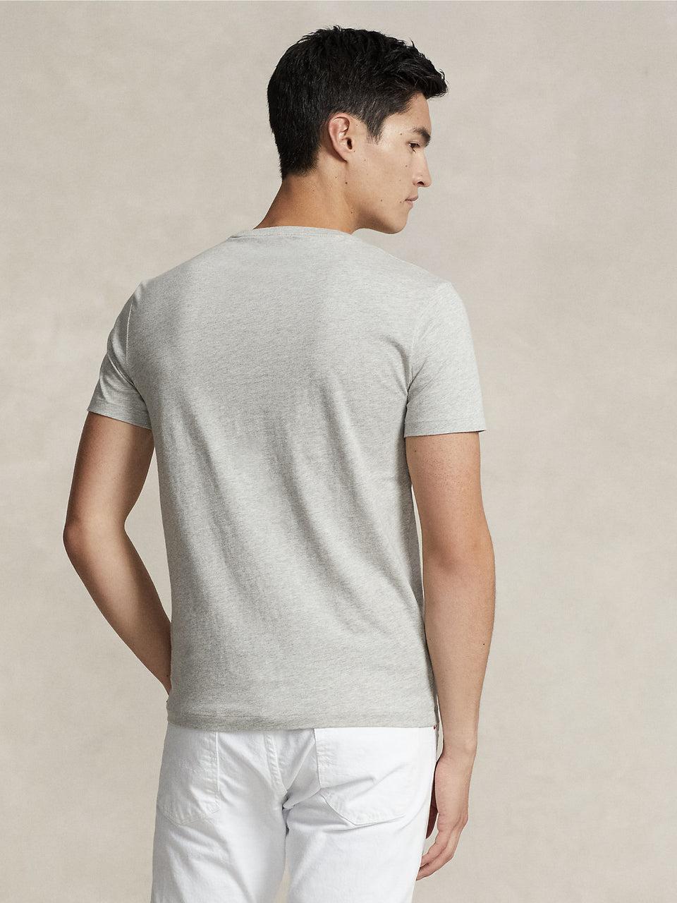 RALPH LAUREN T-shirt in Cotone Basica Grigio Hotsell