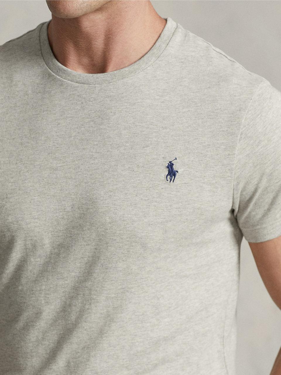 RALPH LAUREN T-shirt in Cotone Basica Grigio Hotsell