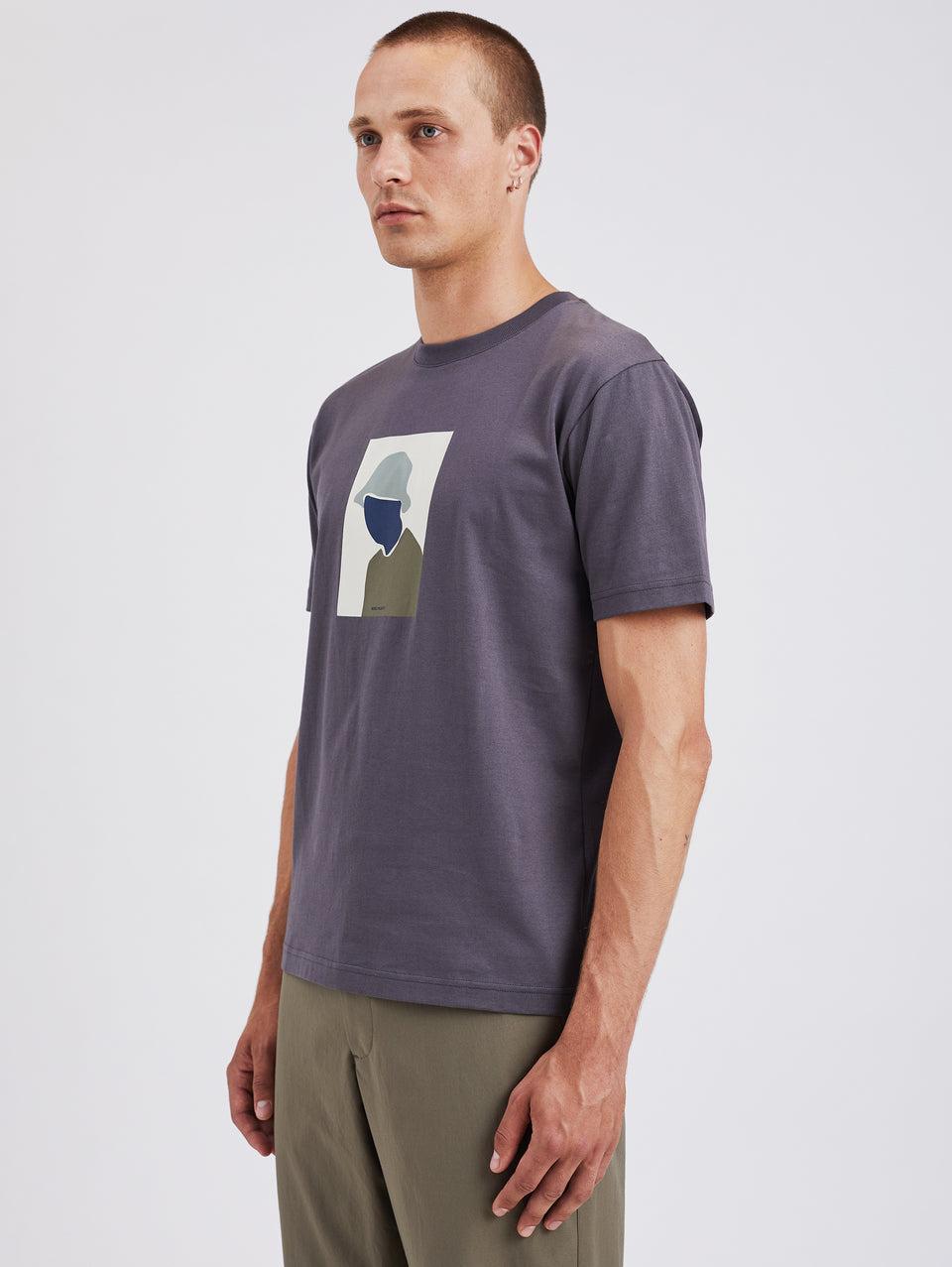 NORSE PROJECTS T-shirt con Stampa Serigrafata Grigio Vendita Economica