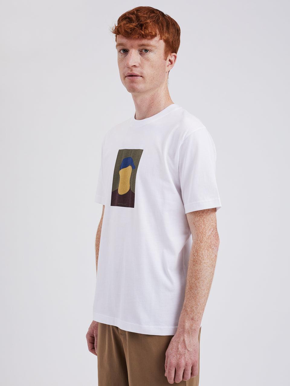 NORSE PROJECTS T-shirt con Stampa Serigrafata Bianco Saldi Di Fabbrica