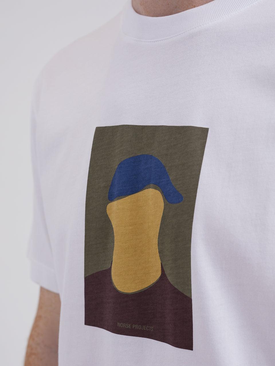 NORSE PROJECTS T-shirt con Stampa Serigrafata Bianco Saldi Di Fabbrica