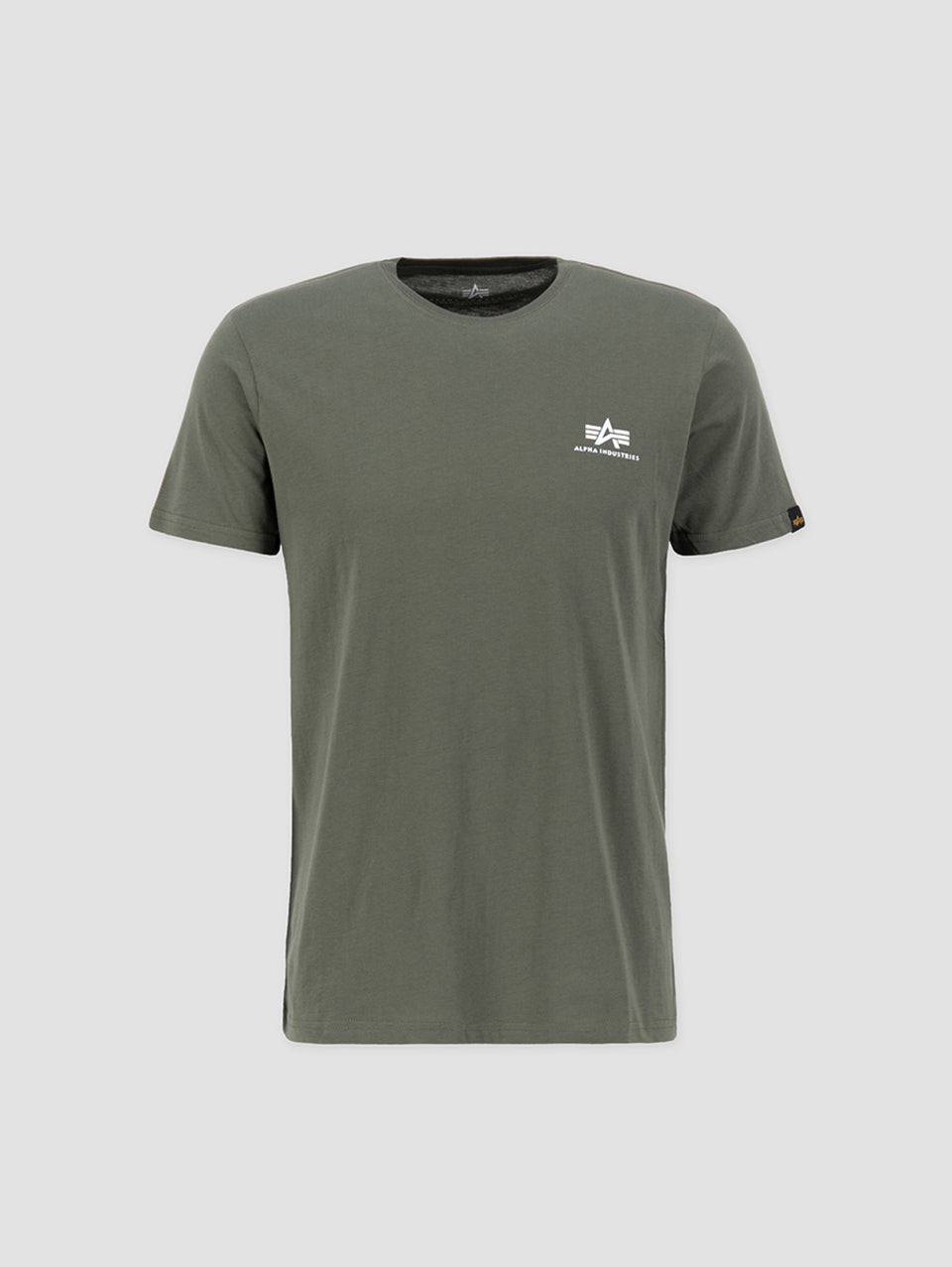 ALPHA INDUSTRIES T-shirt con Logo sul Petto Verde Italia
