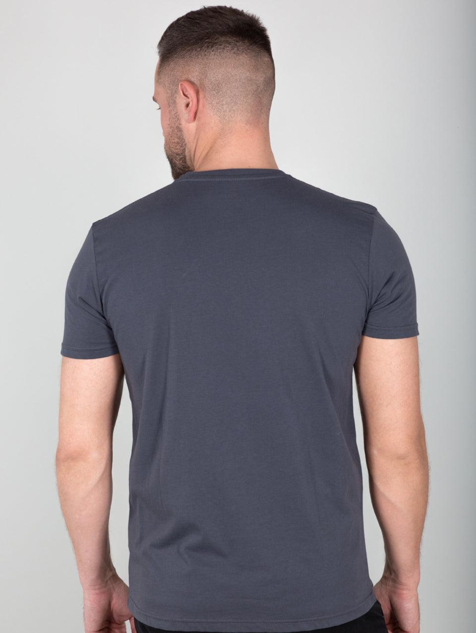 ALPHA INDUSTRIES T-shirt con Logo sul Petto Grigio 2025