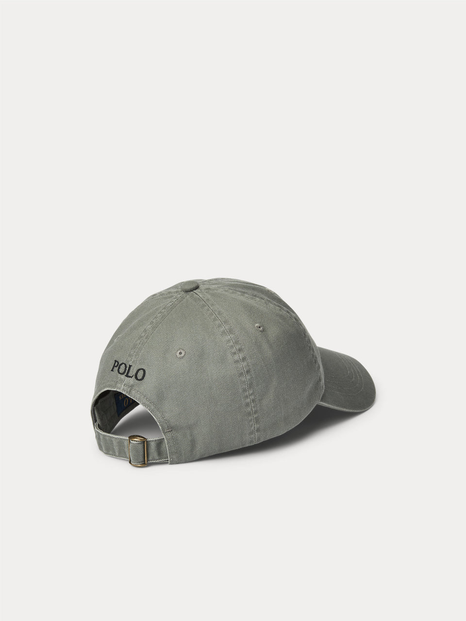 RALPH LAUREN Cappello da Baseball in Chino di Cotone Grigio Nuovo