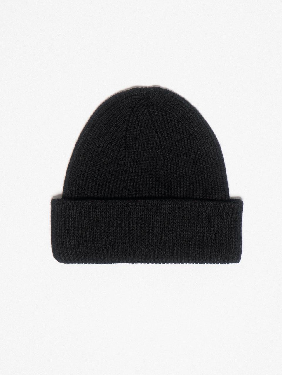 AFTER LABEL Cappello a Coste con Logo Nero Qualità