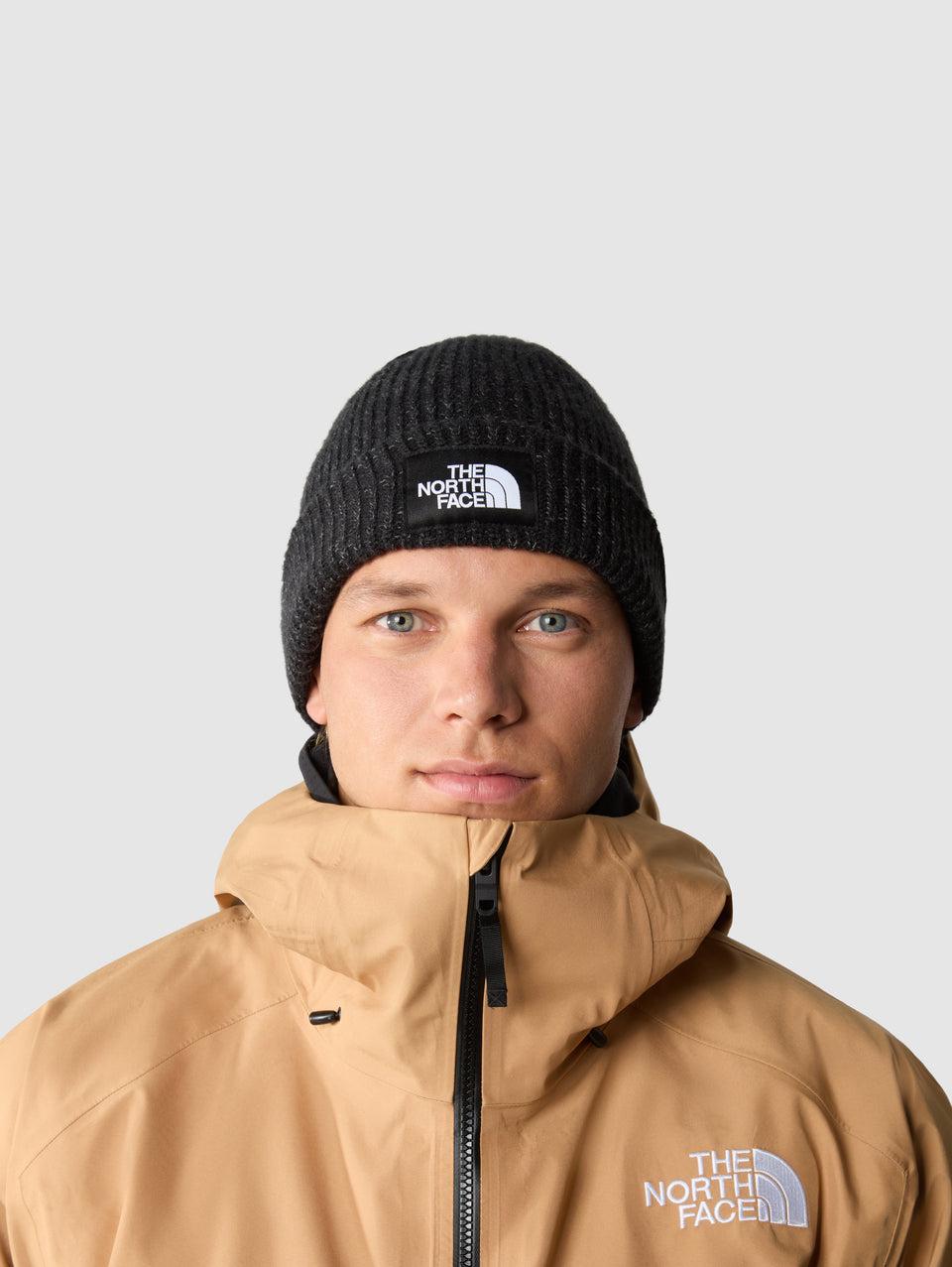 THE NORTH FACE Berretto in Maglia a Coste con Logo Nero Saldi