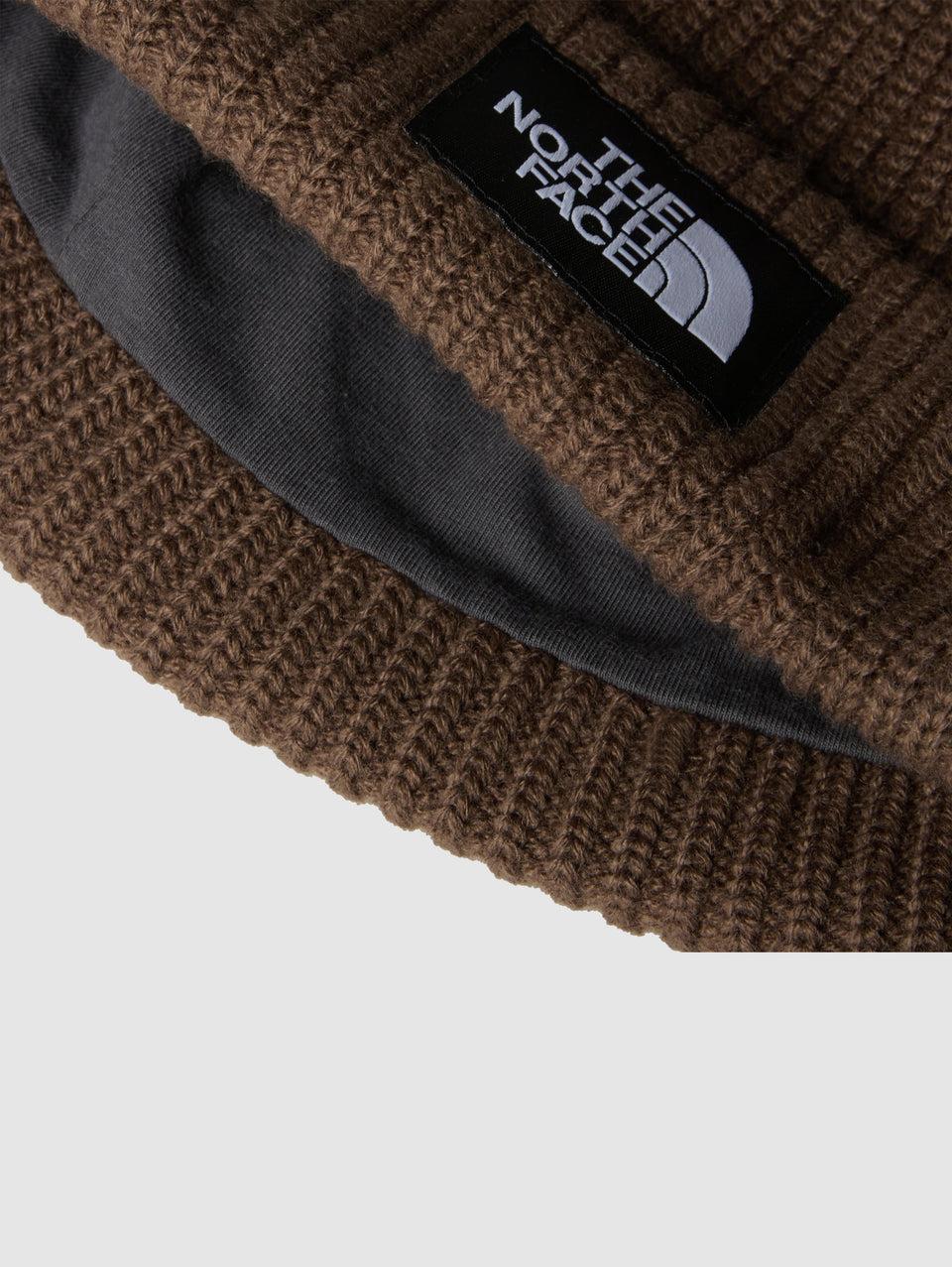 THE NORTH FACE Berretto in Maglia a Coste con Logo Marrone Hotsell