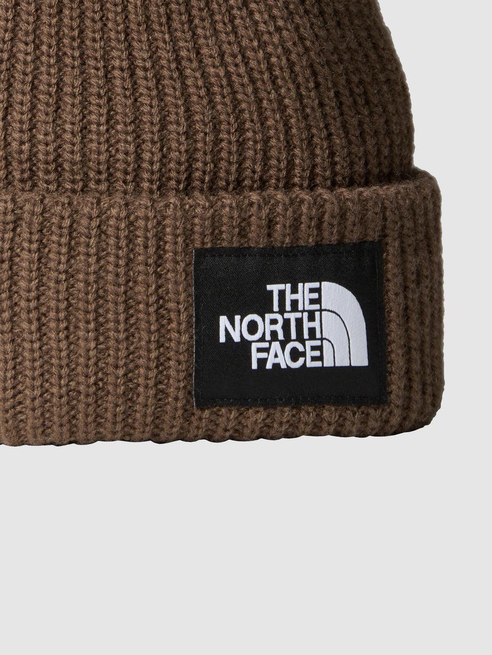 THE NORTH FACE Berretto in Maglia a Coste con Logo Marrone Hotsell