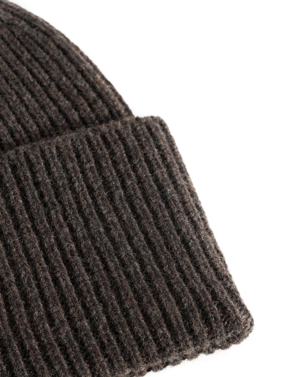 NORSE PROJECTS Berretto in Lana a Coste Marrone Saldi Di Fabbrica