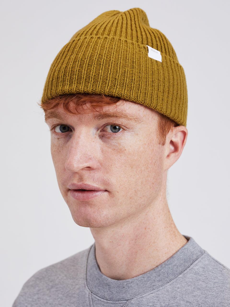 NORSE PROJECTS Berretto in Lana a Coste Verde I Più Venduti