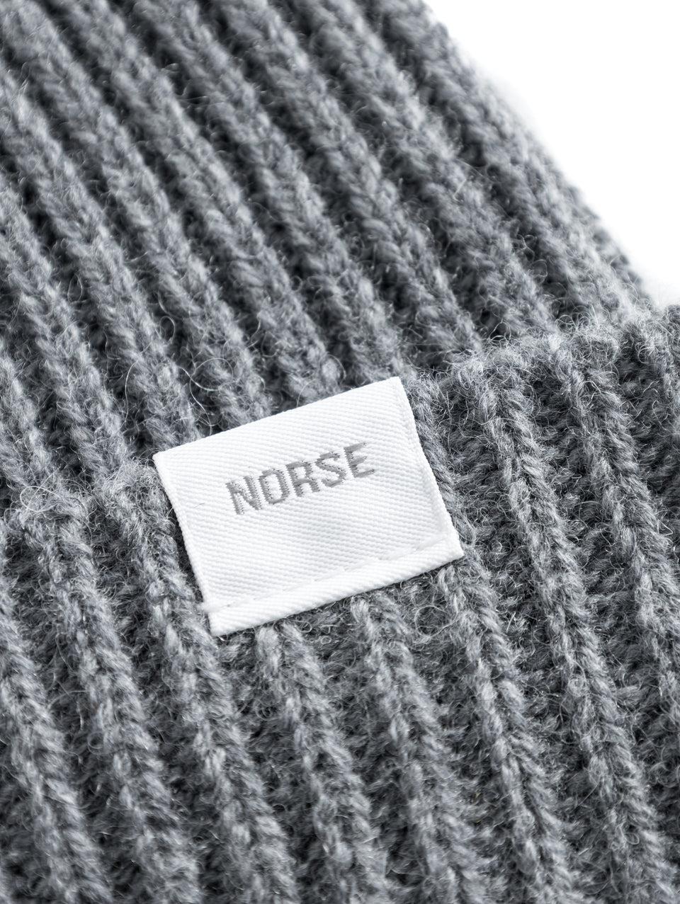 NORSE PROJECTS Berretto in Lana a Coste Grigio Negozio