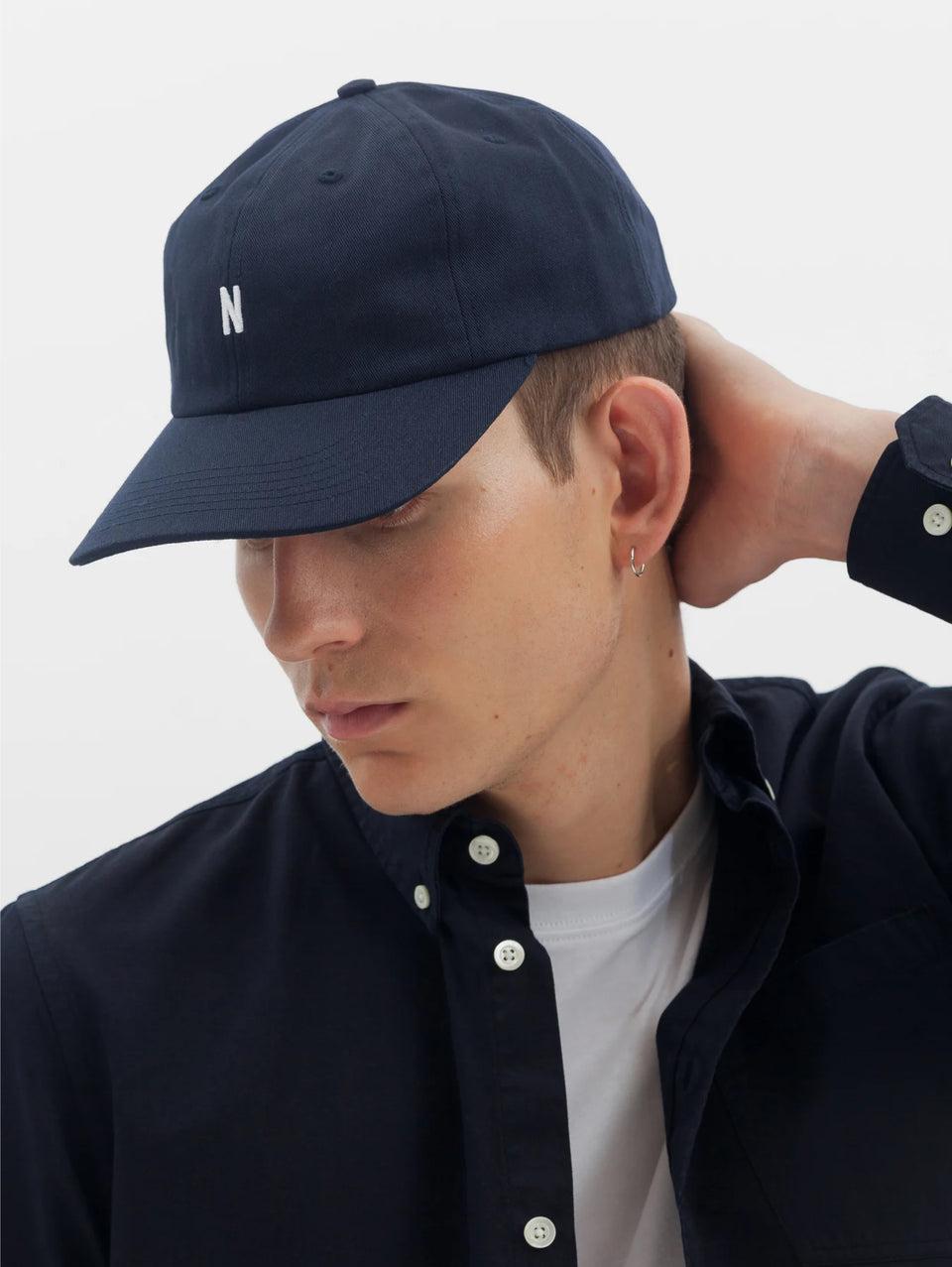 NORSE PROJECTS Cappello con Visiera in Cotone Blu Italy