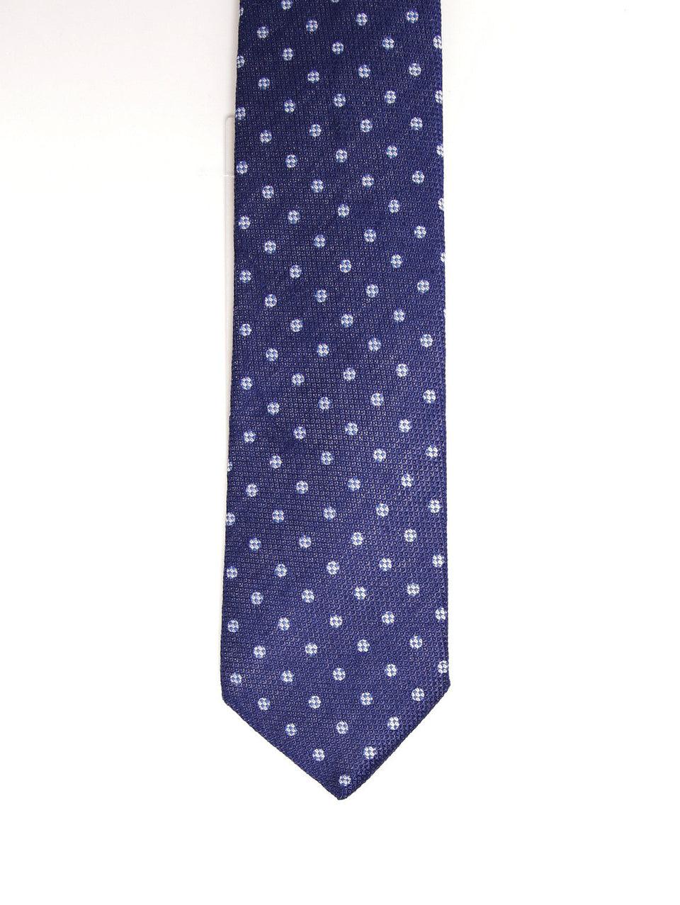 MANUEL RITZ Cravatta in cotone 2232K506 173406 Pois Blu Spedizione Gratuita