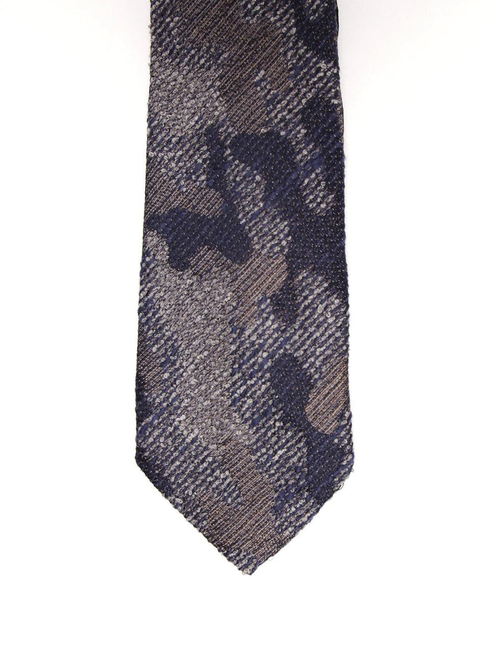 MANUEL RITZ Cravatta camouflage 2232K505 173400 Blu/Marrone/Grigio Pezzi Unici