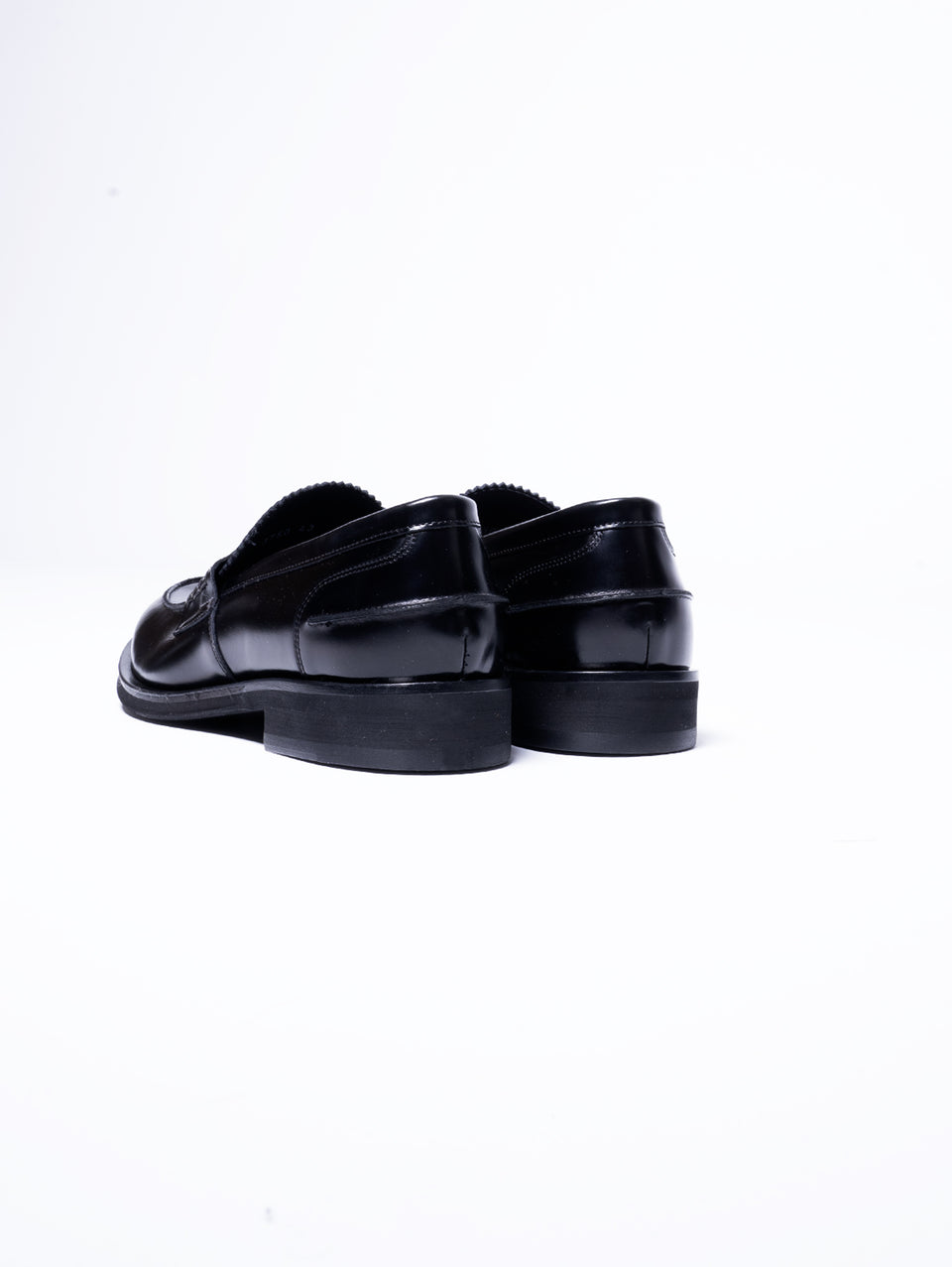 GEORGE HOL'S Mocassino Penny Loafer in Abrasivato Nero Italia