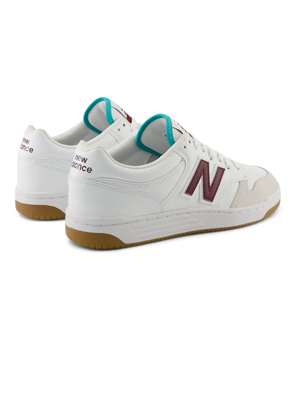 NEW BALANCE Sneakers Basse da Basket 480 Bianco/Bordeaux Offerta speciale