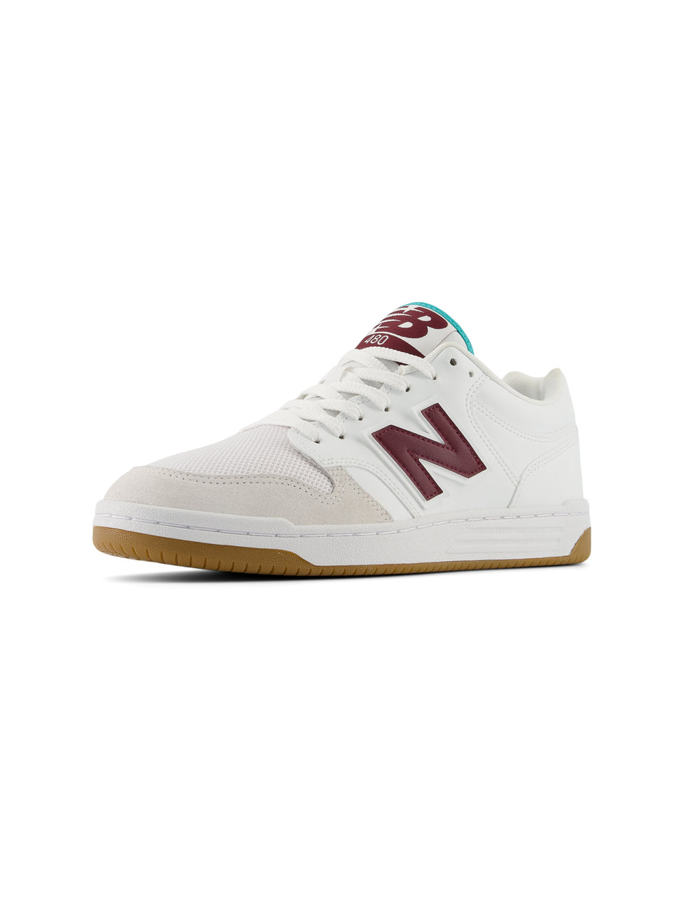 NEW BALANCE Sneakers Basse da Basket 480 Bianco/Bordeaux Offerta speciale