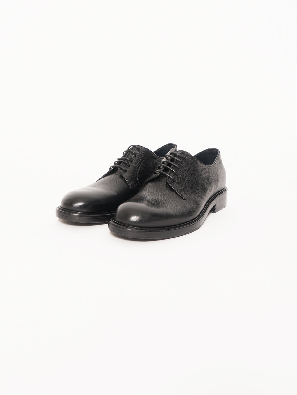 SEBOY'S Derby Classica in Pelle Martellata Nero Italy