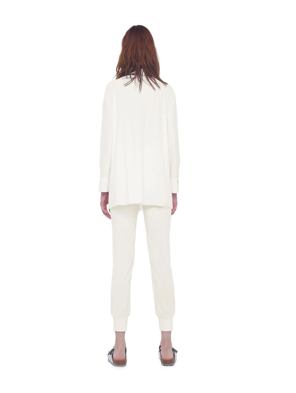 NORMA KAMALI Camicia con Chiusura in Velcro Avorio Soddisfazione Garantita