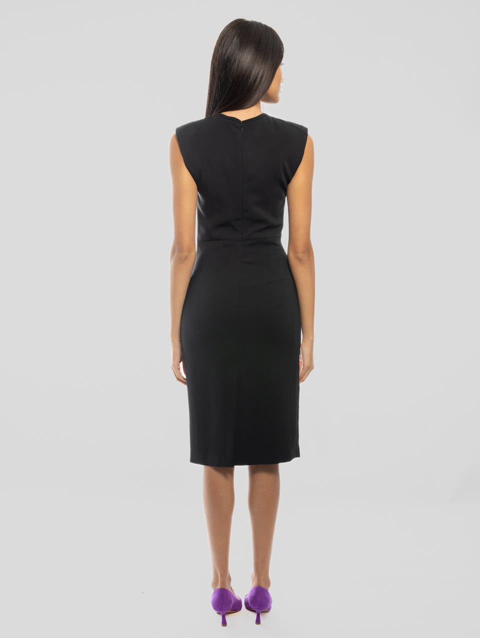 PINKO Abito Tubino in Cady Tecnico Nero Sconto