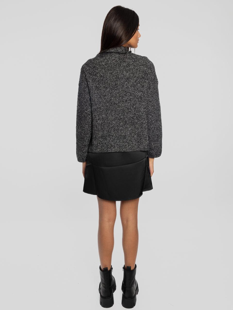 PINKO Abito Sottoveste con Maglia Removibile Nero/Grigio In Vendita
