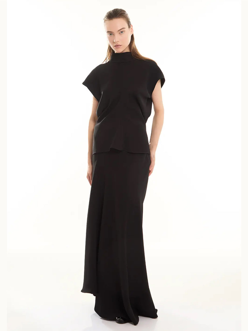 P.A.R.O.S.H. Blusa con Cannello e Fiocco Nero Italy