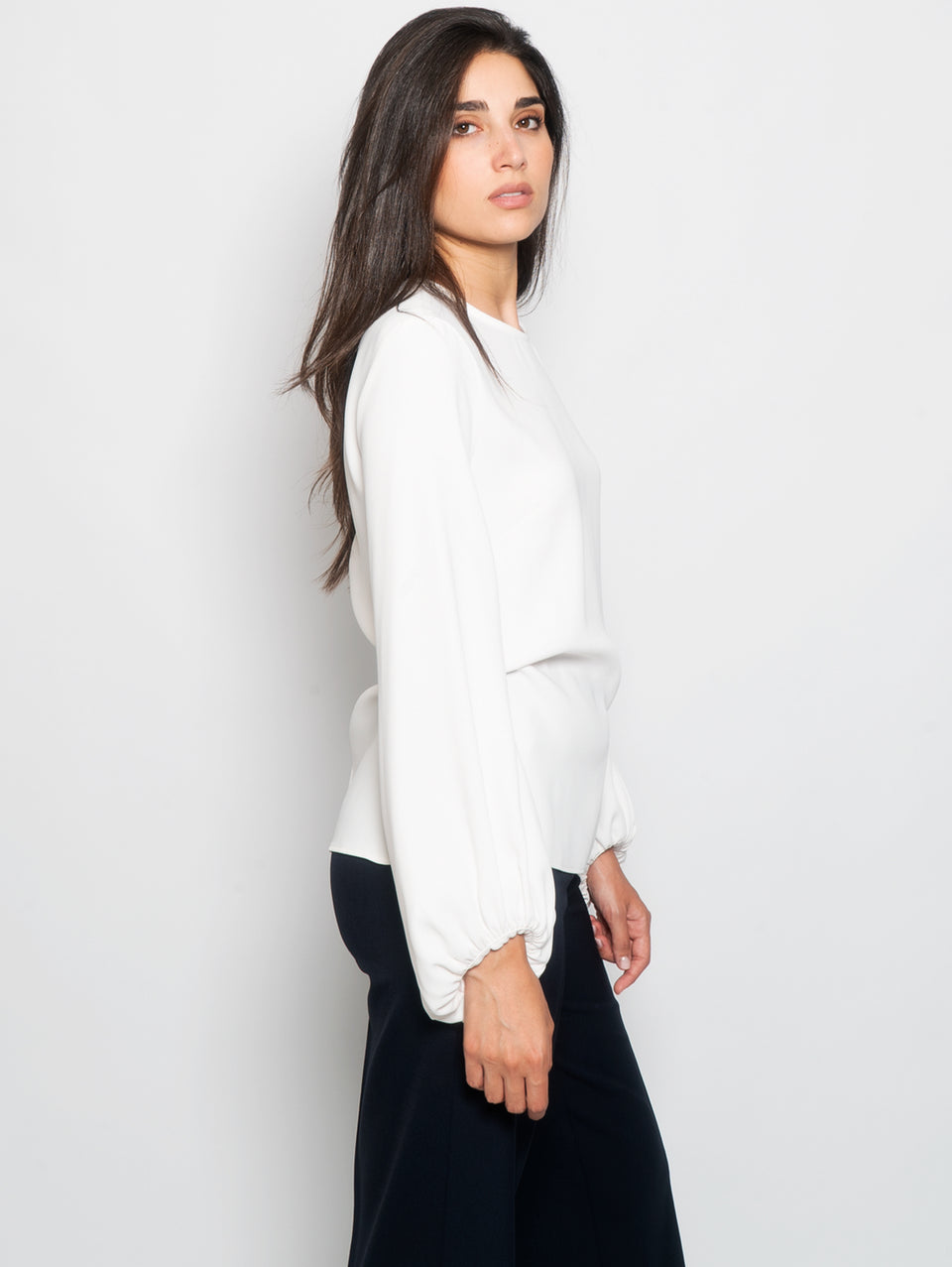 P.A.R.O.S.H. Blusa con Manica a Palloncino Panna Vendita