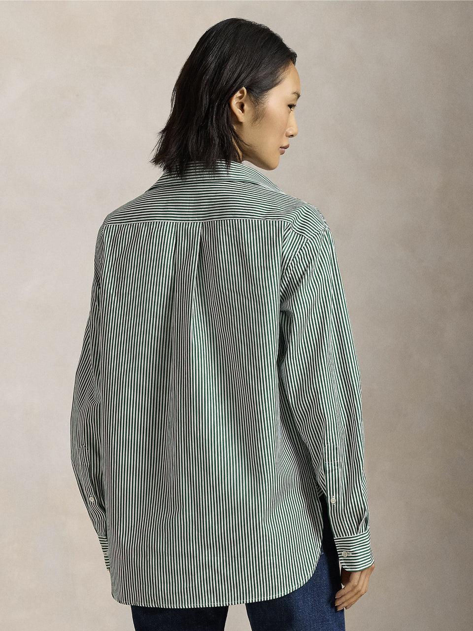 RALPH LAUREN Camicia a Righe Verde/Bianco Acquista Ora