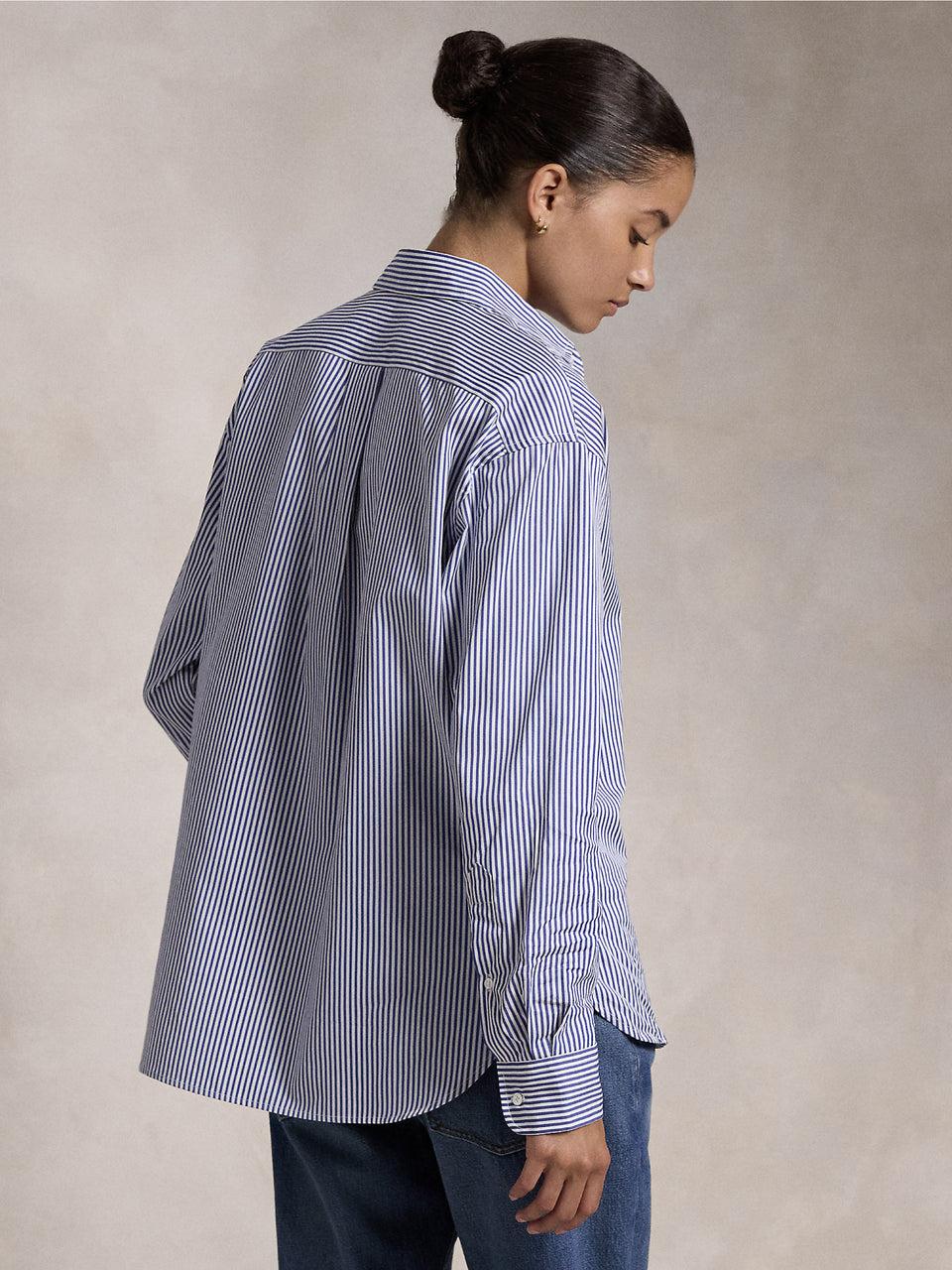 RALPH LAUREN Camicia a Righe Blu/Bianco Consegna Veloce