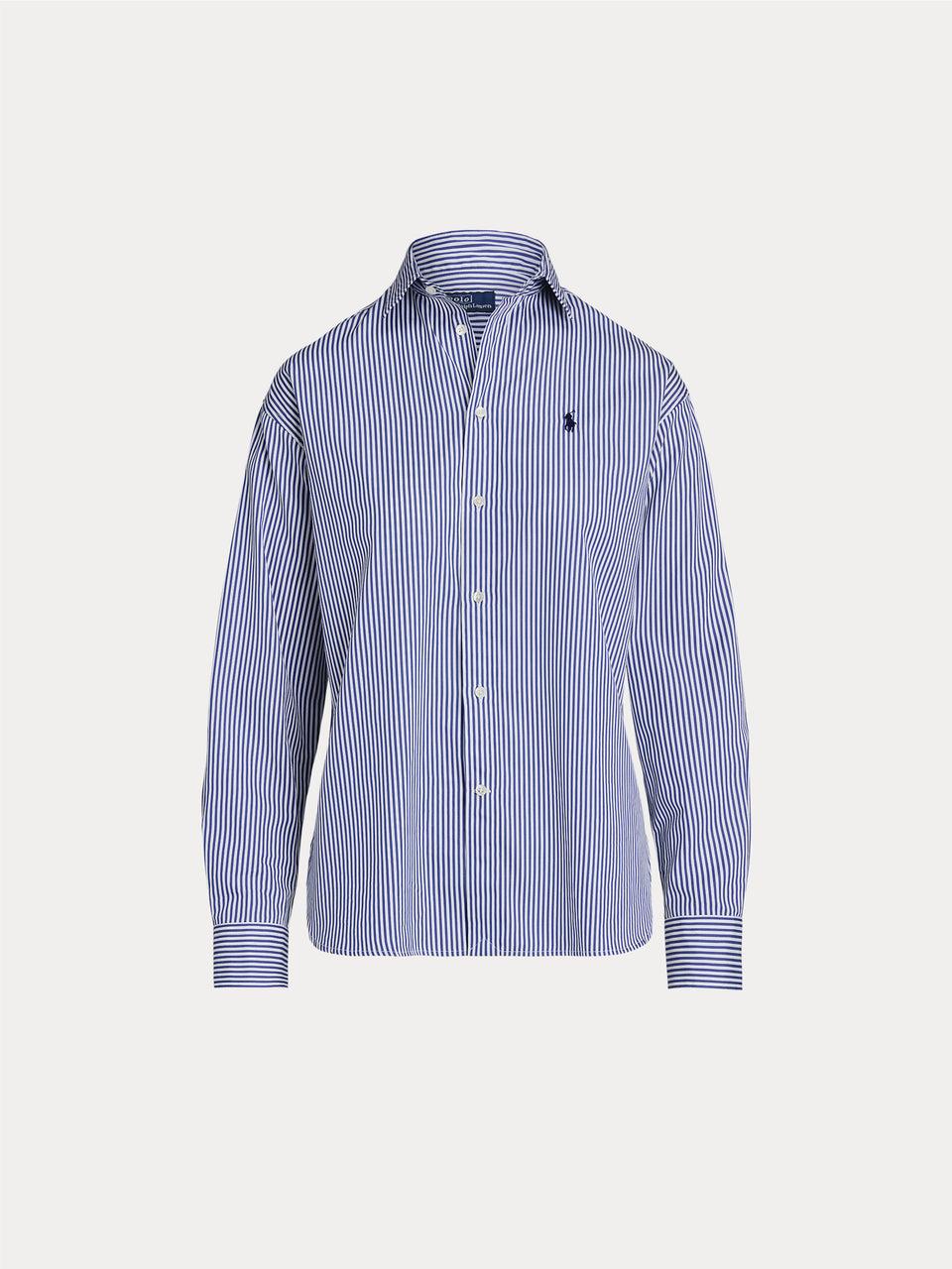 RALPH LAUREN Camicia a Righe Blu/Bianco Consegna Veloce