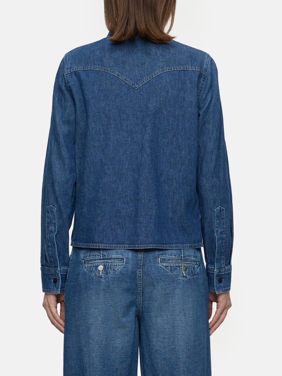 CLOSED Camicia Western in Denim Blu Fino Al -60%