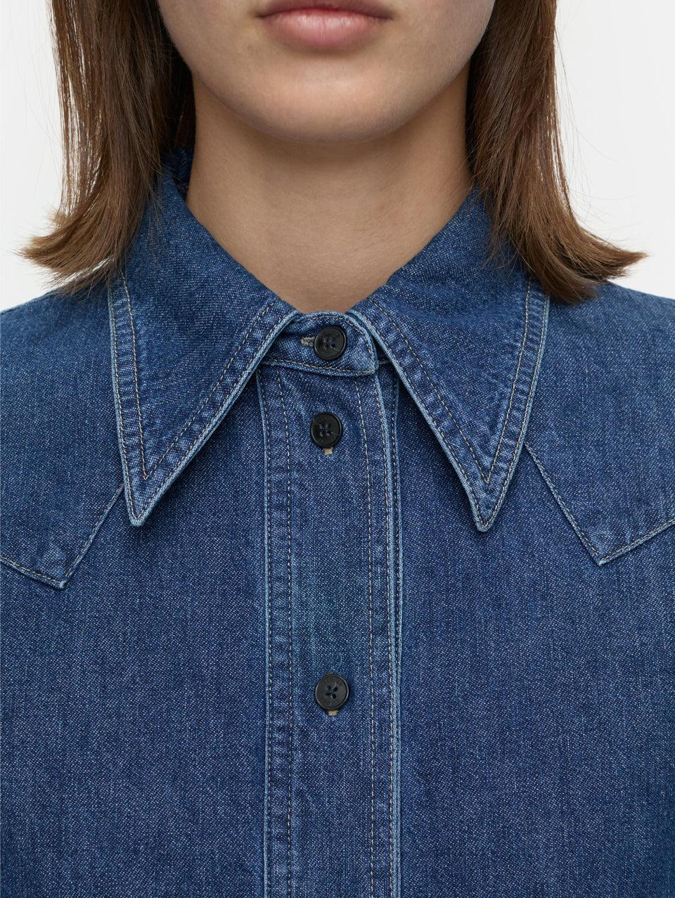 CLOSED Camicia Western in Denim Blu Fino Al -60%