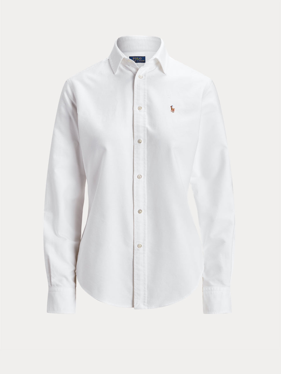 RALPH LAUREN Camicia Slim Fit in Oxford Bianco Presa